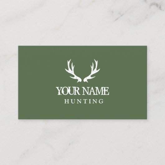 Modèle vert de carte de visite d'andouiller de (Devant)