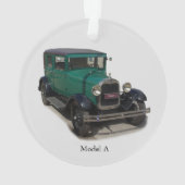 Modèle vert Un ornement acrylique (dos)