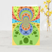 Modèle vertical de la carte de voeux (Fleur jaune)