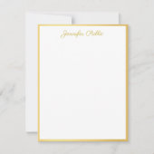 Modèle vertical de script de main d'or personnalis (Devant)