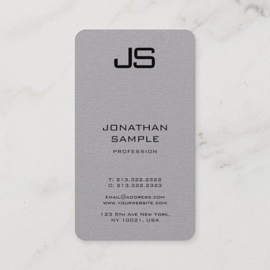 Modèle vertical moderne Carte de visite (Dos)