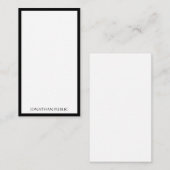 Modèle vertical noir blanc dactylographié (Devant / Derrière)