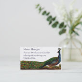 Modèle victorien de cartes de visite de paon (Debout devant)