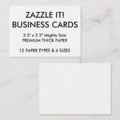 Modèle vide de cartes de visite personnalisé par (Devant / Derrière)