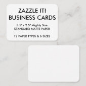 Modèle vide de cartes de visite personnalisé par (Devant / Derrière)