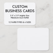 Modèle vide de cartes de visite personnalisé par (Devant / Derrière)