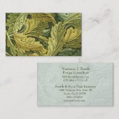 Modèle vintage de carte de visite d'acanthe de (Devant / Derrière)