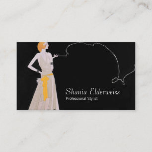 Modèle vintage de carte de visite de styliste de