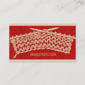 Modèle vintage de carte de visite de tricoteuses (Dos)