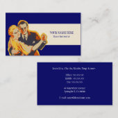 Modèle vintage de carte de visite d'instructeur de (Devant / Derrière)