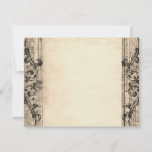 Modèle vintage de carte RSVP (Dos)