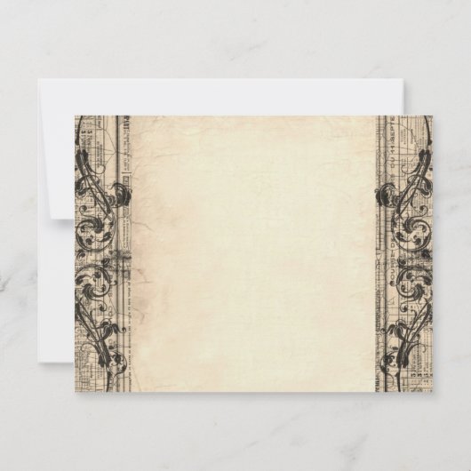 Modèle vintage de carte RSVP (Dos)