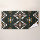 Modèle vintage oriental damassé. La poterie Talave (Serviette de bain)