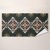 Modèle Vintage oriental damassé. La poterie Talave (Serviette de bain)