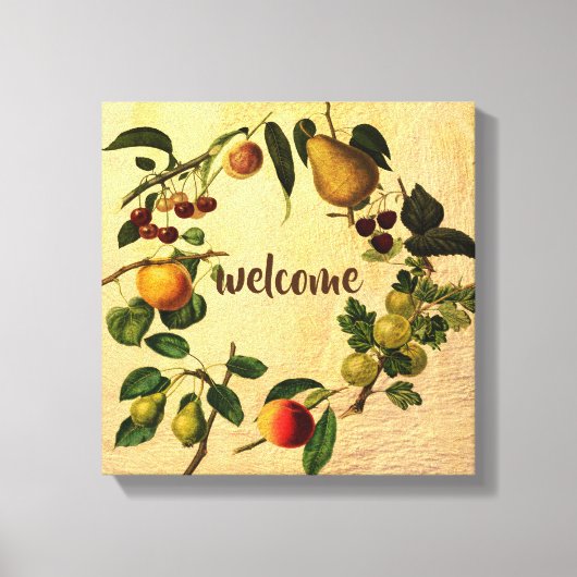 Modèle vintage toile enveloppé design fruit (Recto)