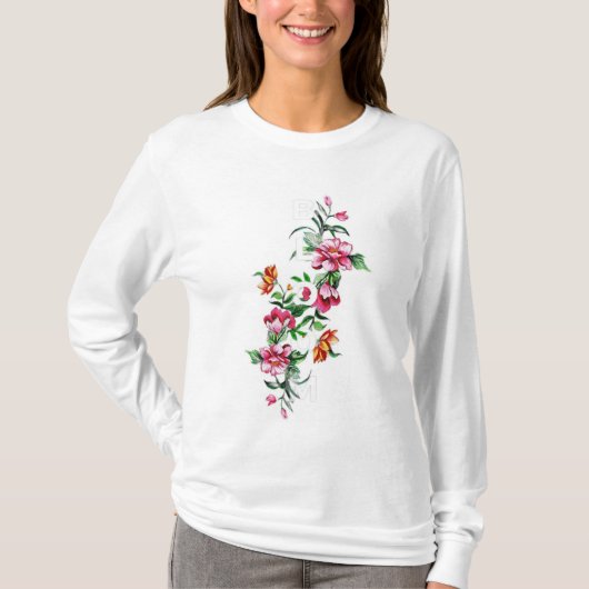 Modèle Whisper fleur sauvage pour t-shirt (Devant)
