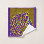 Modèle Zebra Purple Gold (Gant de toilette)