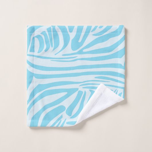 Modèle Zèbre Bleu (Gant de toilette)