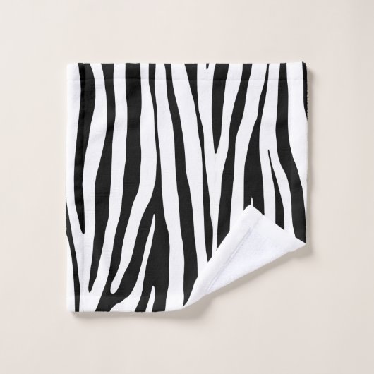 Modèle zèbre noir et blanc, design moderne (Gant de toilette)