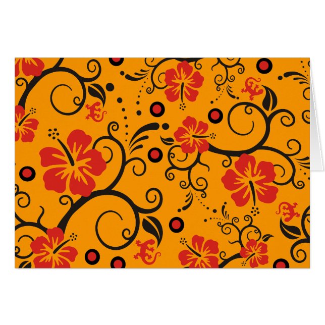 Modèles ARTs - déco hibiscus | orange (Devant horizontal)