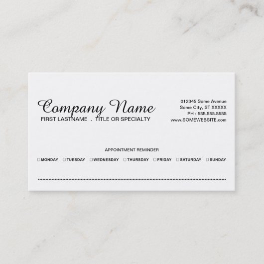 modèles d'affaires de rendez-vous (Devant)