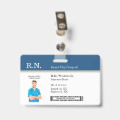 Modèles de badges d'identification photo pour le p (Arrière avec clip)