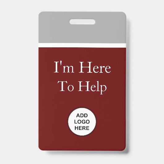 Modèles de badges Logo I'm Here To Help (Avant)