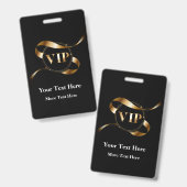 Modèles de budget modifiables avec badge VIP éléga (Avant & arrière)