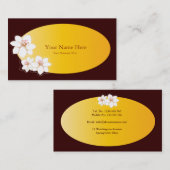 Modèles de carte de visite de spa de Plumeria (Devant / Derrière)