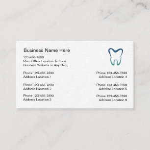 Modèles de carte de visite dentiste à plusieurs em
