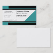 Modèles de carte de visite d'entreprise turquoises (Devant / Derrière)
