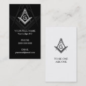 Modèles de carte de visite Freemason | Cartes maço (Devant / Derrière)