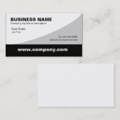 Modèles de carte de visite gris et blanc noir (Devant / Derrière)