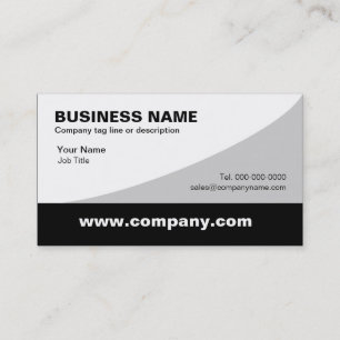 Modèles de carte de visite gris et blanc noir