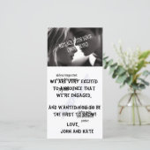 modèles de cartes de faire-part fiançailles décont (Debout devant)