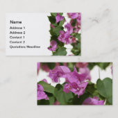 Modèles de cartes de visite Bougainvillea (Devant / Derrière)