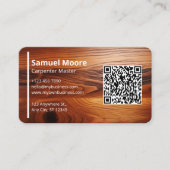 Modèles de Cartes de Visite pour Menuisiers Profes (Devant)