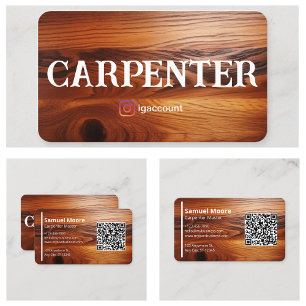 Modèles de Cartes de Visite pour Menuisiers Profes
