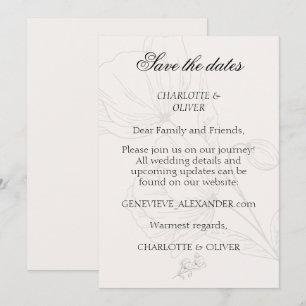 Modèles de faire-part de date de minimaliste flora