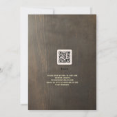 Modèles de faire-part de mariage rustique avec thè (Dos)