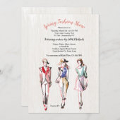 Modèles de mode Trois Fashion Show Invitation (Devant / Derrière)