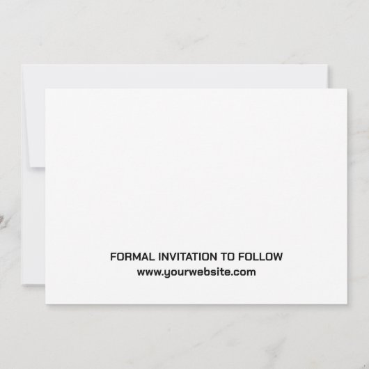 Modèles de photo de save the date de script modern (Dos)