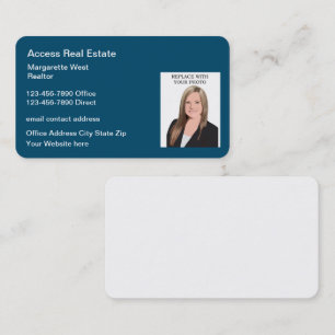 Modèles de photo pour cartes de visite de Realtor