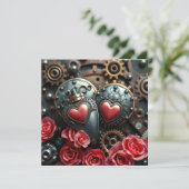 Modèles de photo Saint-Valentin Roses Steampunk |  (Debout devant)