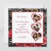 Modèles de photo Saint-Valentin Roses Steampunk |  (Dos)