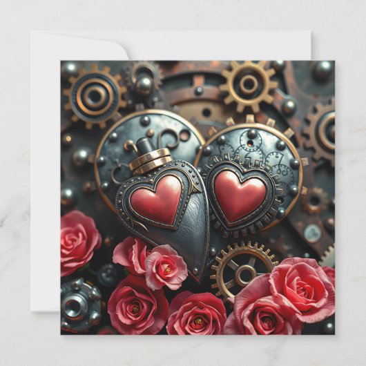 Modèles de photo Saint-Valentin Roses Steampunk |  (Devant)
