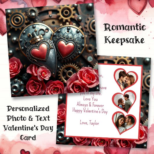 Modèles de photo Saint-Valentin Roses Steampunk | 