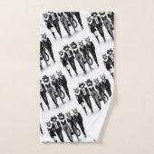 Modèles de piste d'Hep Cat marchant sur le trottoi (Serviette à main)