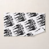 Modèles de piste d'Hep Cat marchant sur le trottoi (Serviette à main)