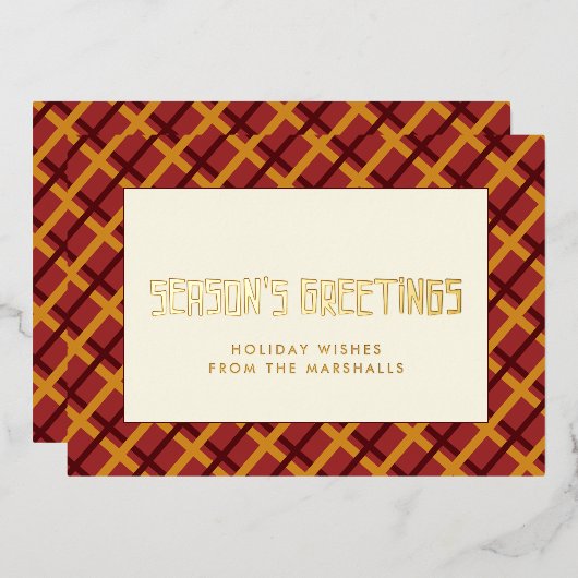 Modèles de vœux de saison de style milieu de siècl (Recto/Verso)